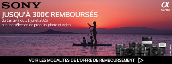 Sony ODR jusqu'à 300€ du 01/04 au 31/07/26